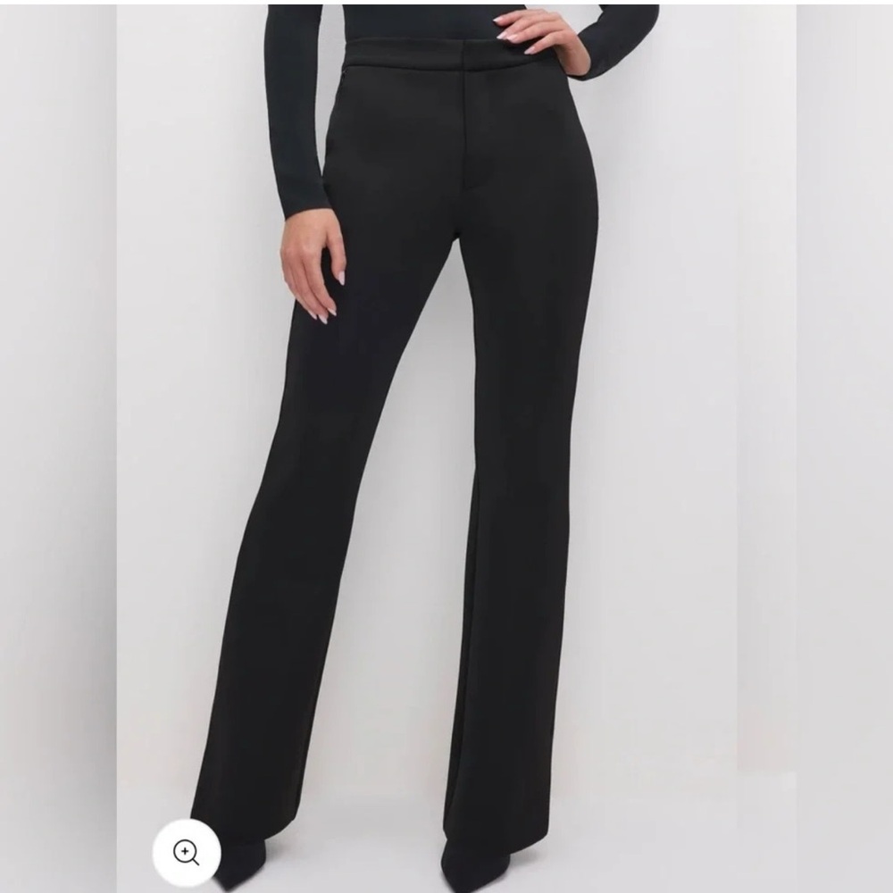 Good American Black Scuba Boss Straight Trouser, Size 14
